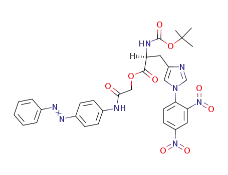 (S)-2-tert-Butoxycarbonylamino-3-[1-(2,4-dinitro-phenyl)-1H-imidazol-4-yl]-propionic acid (4-phenylazo-phenylcarbamoyl)-methyl ester