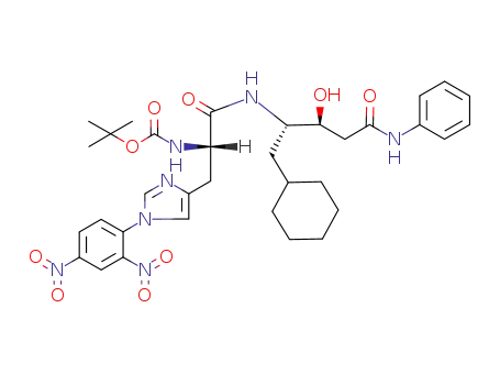 {(S)-1-((1S,2S)-1-Cyclohexylmethyl-2-hydroxy-3-phenylcarbamoyl-propylcarbamoyl)-2-[1-(2,4-dinitro-phenyl)-1H-imidazol-4-yl]-ethyl}-carbamic acid tert-butyl ester