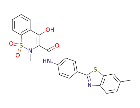 2-methyl-1,1,4-trioxo-1,2,3,4-tetrahydro-1λ6-benzo[e][1,2]thiazine-3-carboxylic acid 4-(6-methyl-benzothiazol-2-yl)-anilide