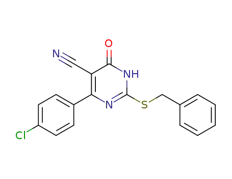2-Benzylsulfanyl-4-(4-chloro-phenyl)-6-oxo-1,6-dihydro-pyrimidine-5-carbonitrile