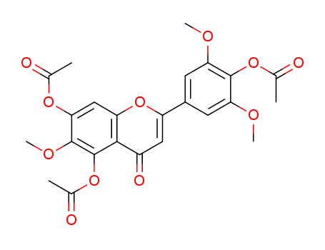 Acetic acid 7-acetoxy-2-(4-acetoxy-3,5-dimethoxy-phenyl)-6-methoxy-4-oxo-4H-chromen-5-yl ester