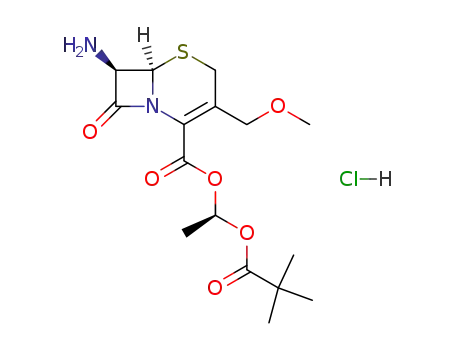 (6R,7R)-7-Amino-3-methoxymethyl-8-oxo-5-thia-1-aza-bicyclo[4.2.0]oct-2-ene-2-carboxylic acid (R)-1-(2,2-dimethyl-propionyloxy)-ethyl ester; hydrochloride