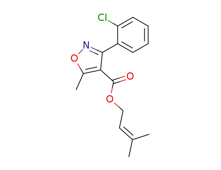 3-(2-chloro-phenyl)-5-methyl-isoxazole-4-carboxylic acid 3-methyl-but-2-enyl ester