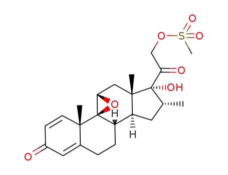 17α,21-dihydroxy-9β,11β-epoxy-16α-methylpregna-1,4-diene-3,20-dione 21-methanesulfonate