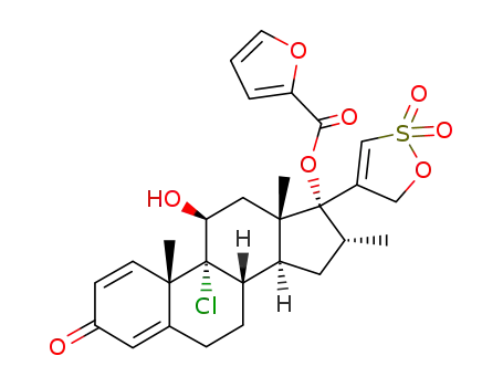 9α-chloro-11β,17α-dihydroxy-17β-(2,2-dioxido-3,4-dehydro-1,2-oxathiolan-4-yl)-16α-methylandrosta-1,4-dien-3-one 17-(2-furoate)
