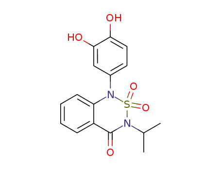 1-(3,4-dihydroxy-phenyl)-3-isopropyl-2,2-dioxo-2,3-dihydro-1H-2λ6-benzo[1,2,6]thiadiazin-4-one