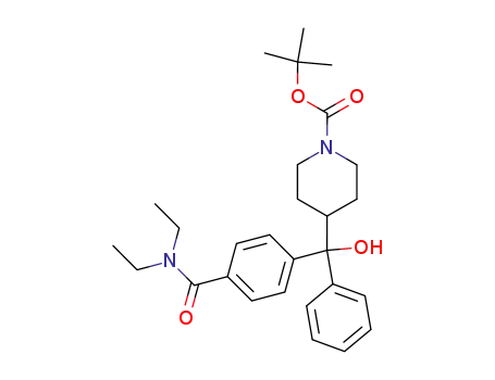 4-(α-hydroxy-α-(4-N-tert-butoxycarbonylpiperidinyl)benzyl)-N,N-diethylbenzamide