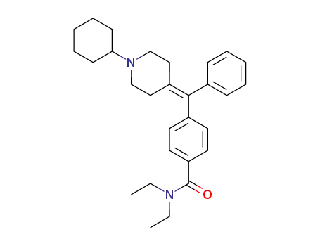 4-[(1-cyclohexyl-piperidin-4-ylidene)-phenyl-methyl]-N,N-diethyl-benzamide