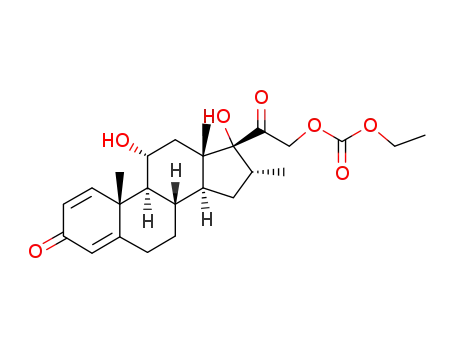 Carbonic acid 2-((8S,9S,10R,11R,13S,14S,16R,17R)-11,17-dihydroxy-10,13,16-trimethyl-3-oxo-6,7,8,9,10,11,12,13,14,15,16,17-dodecahydro-3H-cyclopenta[a]phenanthren-17-yl)-2-oxo-ethyl ester ethyl ester
