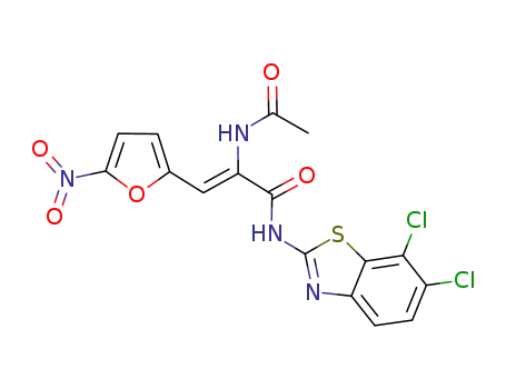 2-acetylamino-N-(6,7-dichloro-benzothiazol-2-yl)-3-(5-nitro-furan-2-yl)-acrylamide
