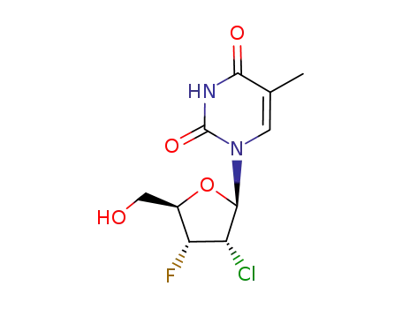 1-(2-chloro-2,3-dideoxy-3-fluoro-β-D-ribofuranosyl)thymine