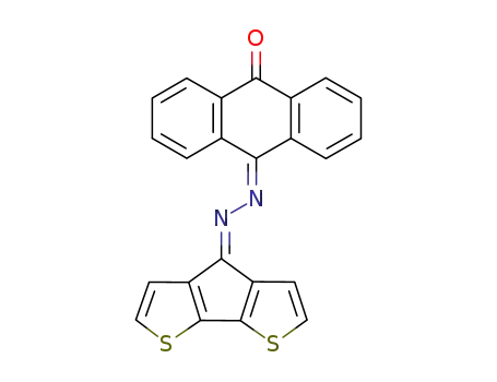 10-(cyclopenta[2,1-b;3,4-b']dithiophen-4-ylidene-hydrazono)-10H-anthracen-9-one