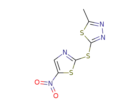 2-Methyl-5-[(5-nitrothiazol-2-yl)mercapto]-1,3,4-thiadiazole