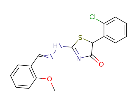 2-methoxy-benzaldehyde [5-(2-chloro-phenyl)-4-oxo-thiazolidin-2-ylidene]-hydrazone