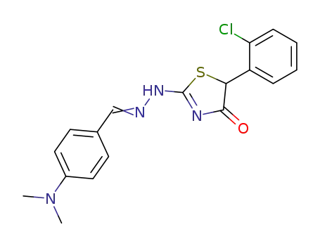 4-dimethylamino-benzaldehyde [5-(2-chloro-phenyl)-4-oxo-thiazolidin-2-ylidene]-hydrazone