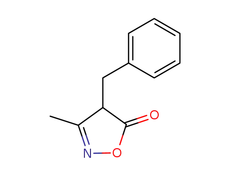 Molecular Structure of 72745-66-5 (5(4H)-Isoxazolone, 3-methyl-4-(phenylmethyl)-)