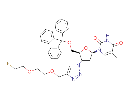 4-[2-(2-fluoroethoxy)ethoxymethyl]-1-(5-O-trityl-2-deoxythymidin-3-yl)-1H-[1,2,3]triazole