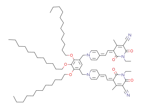 (5Z,5'Z)-5,5'-{[4,5,6-tris(dodecyloxy)-1,3-phenylene]bis[methylenepyridin-1-yl-4-ylidene(1Z)ethane-2,1-diylidene]}bis(1-ethyl-4-methyl-2,6-dioxo-1,2,5,6-tetrahydropyridine-3-carbonitrile)