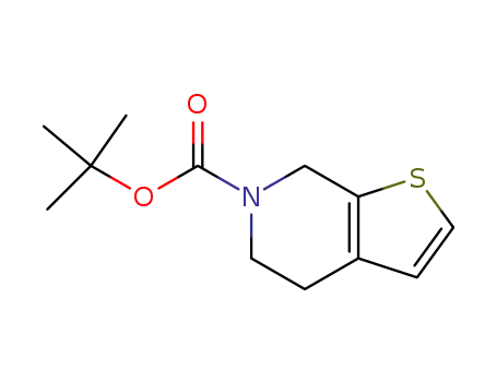 Molecular Structure of 165947-52-4 (6-(tert-butoxycarbonyl)-4,5,6,7-tetrahydro-6H-thieno[2,3-c]pyridine)