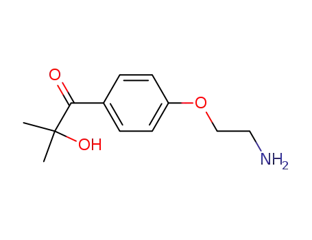 Molecular Structure of 110186-64-6 (1-Propanone, 1-[4-(2-aminoethoxy)phenyl]-2-hydroxy-2-methyl-)