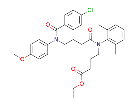 ethyl N-[N-(p-chlorobenzoyl)-4-(p-anisidino)butyryl]-4-(2,6-dimethylanilino)butyrate