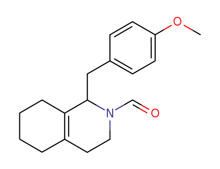 Molecular Structure of 63477-91-8 (2(1H)-Isoquinolinecarboxaldehyde,
3,4,5,6,7,8-hexahydro-1-[(4-methoxyphenyl)methyl]-)