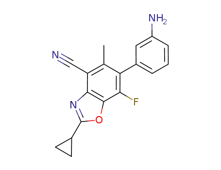 6-(3-aminophenyl)-2-cyclopropyl-7-fluoro-5-methyl-1,3-benzoxazole-4-carbonitrile