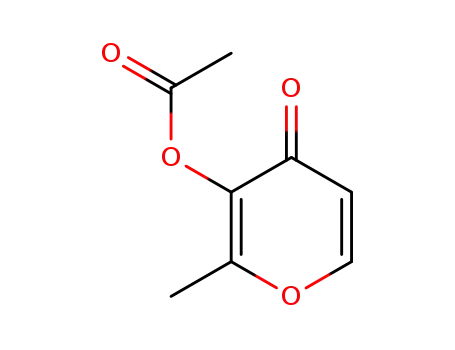Molecular Structure of 28787-36-2 (4H-Pyran-4-one,3-(acetyloxy)-2-methyl-)