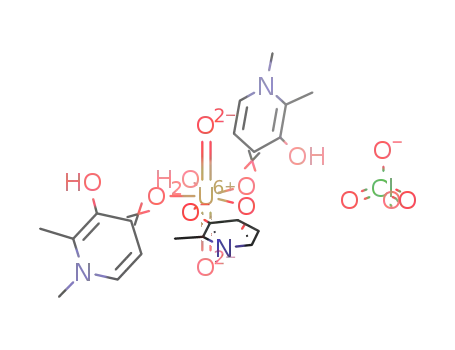 [UO2(3-oxy-1,2-dimethyl-4(1H)-pyridone)2(H2O)]
