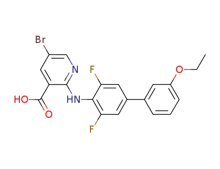 5-bromo-2-(3'-ethoxy-3,5-difluorobiphenyl-4-ylamino)nicotinic acid