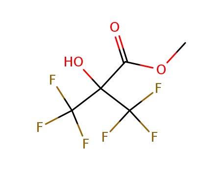 Molecular Structure of 7594-51-6 (Propanoic acid, 3,3,3-trifluoro-2-hydroxy-2-(trifluoromethyl)-, methyl
ester)