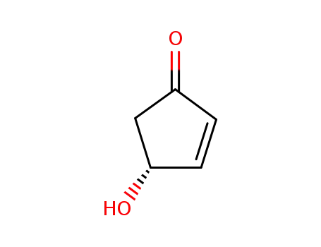 Molecular Structure of 59995-47-0 ((4R)-(+)-HYDROXY-2-CYCLOPENTEN-1-ONE)
