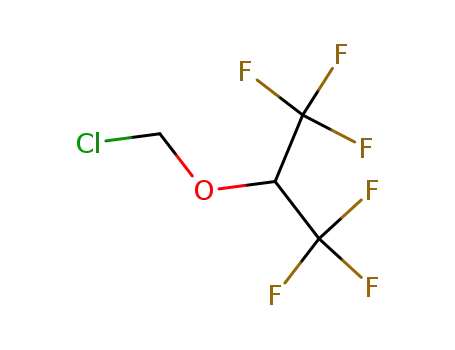 Molecular Structure of 26103-07-1 (Chloromethyl-1,1,1,3,3,3-hexafluoroisopropyl ether)