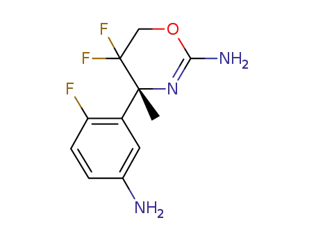(R)-4-(5-amino-2-fluorophenyl)-5,5-difluoro-4-methyl-5,6-dihydro-4H-[1,3]oxazin-2-ylamine