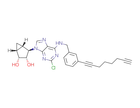 (1R,2R,3S,4R,5S)-4-(2-chloro-6-(3-(octa-1,7-diynyl)benzylamino)-9H-purin-9-yl)bicyclo[3.1.0]hexane-2,3-diol