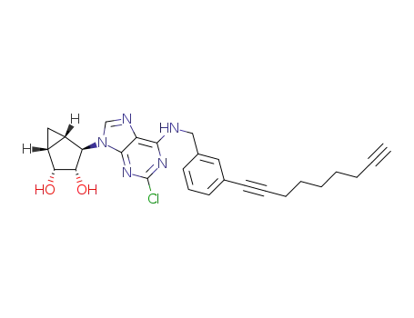 (1R,2R,3S,4R,5S)-4-(2-chloro-6-(3-(nona-1,8-diynyl)benzylamino)-9H-purin-9-yl)bicyclo[3.1.0]hexane-2,3-diol