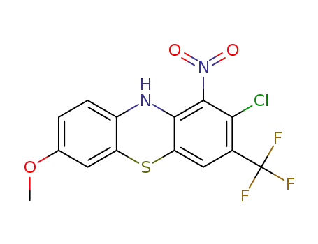 2-chloro-3-trifluoromethyl-7-methoxy-1-nitro-10H-phenothiazine