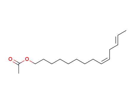 30507-70-1,(Z,E)-9,12-TETRADECADIENYLACETATE,9,12-Tetradecadien-1-ol,acetate, (9Z,12E)- (9CI); 9,12-Tetradecadien-1-ol, acetate, (E,Z)- (8CI);(Z,E)-9,12-Tetradecadienyl 1-acetate; (Z,E)-9,12-Tetradecadienyl acetate;(Z,E)-9,12-Tetradecadienyl acetate; 9Z,12E-Tetradecadienyl acetate; Litlure B;Prodenialure B; cis-9,trans-12-Tetradecadien-1-ol acetate;cis-9,trans-12-Tetradecadien-1-yl acetate; cis-9,trans-12-Tetradecadienylacetate