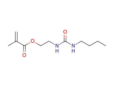 Molecular Structure of 111653-59-9 (2-Propenoic acid, 2-methyl-, 2-[[(butylamino)carbonyl]amino]ethyl ester)