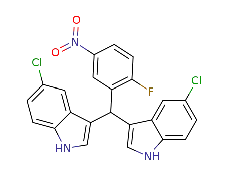 5-chloro-3-((5-chloro-1H-indol-3-yl)(2-fluoro-5-nitrophenyl)methyl)-1H-indole
