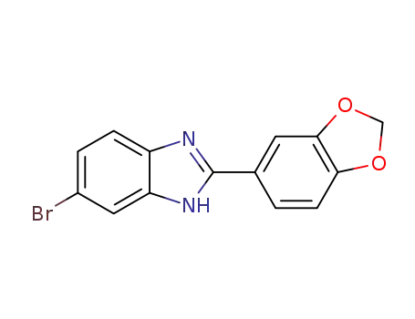 2-(benzi[1,3]dioxol-5-yl)-6-bromo-1H-benzimidazole