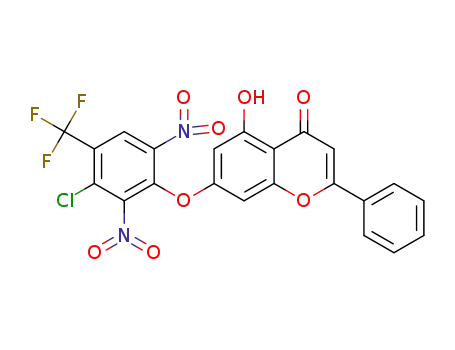 7-(3-chloro-2,6-dinitro-4-(trifluoromethyl)phenoxy)-5-hydroxy-2-phenyl-4H-chromen-4-one
