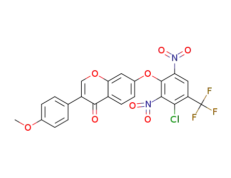 7-(3-chloro-2,6-dinitro-4-(trifluoromethyl)phenoxy)-3-(4-methoxyphenyl)-4H-chromen-4-one