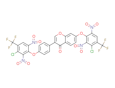 7-(3-chloro-2,6-dinitro-4-(trifluoromethyl)phenoxy)-3-(4-(3-chloro-2,6-dinitro-4-(trifluoromethyl)phenoxy)phenyl)-4H-chromen-4-one