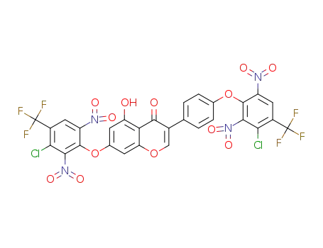 7-(3-chloro-2,6-dinitro-4-(trifluoromethyl)phenoxy)-3-(4-(3-chloro-2,6-dinitro-4-(trifluoromethyl)phenoxy)phenyl)-5-hydroxy-4H-chromen-4-one