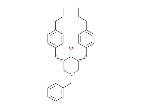 1-benzyl-3,5-bis(4-propylbenzylidene)piperidin-4-one