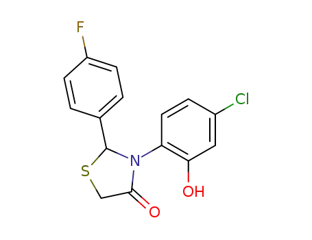 3-(4-chloro-2-hydroxyphenyl)-2-(4-fluorophenyl)thiazolidin-4-one