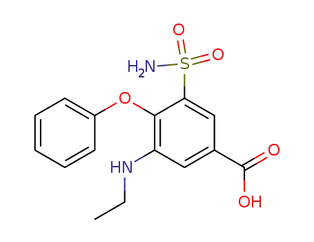 3-ethylamino-4-phenoxy-5-sulphamyl-benzoic acid