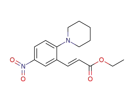 ethyl (E)-3-(5-nitro-2-(piperidin-1-yl)phenyl)acrylate