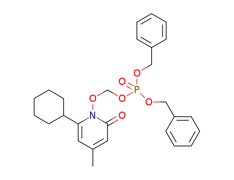 dibenzyl (((6-cyclohexyl-4-methyl-2-oxopyridin-1(2H)-yl)oxy)methyl) phosphate